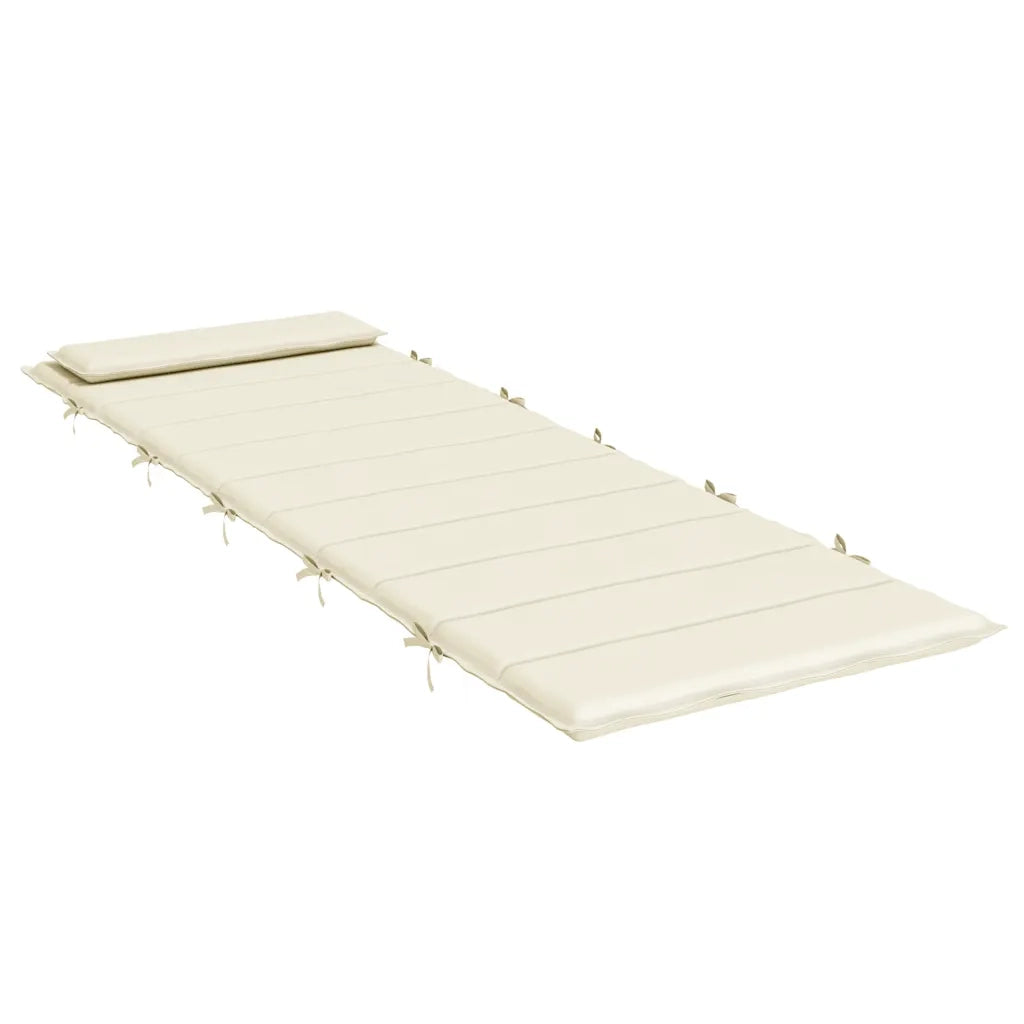 Cuscino per Lettino Crema 180x60x4 cm in Tessuto Oxford