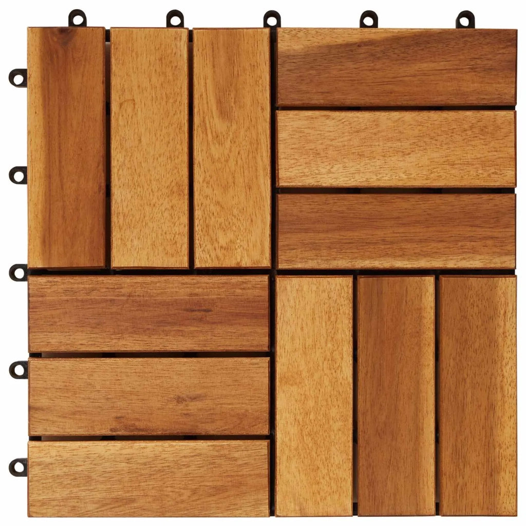 Piastrella per Decking 10 pz Marrone 30 x 30 cm CFW8127930