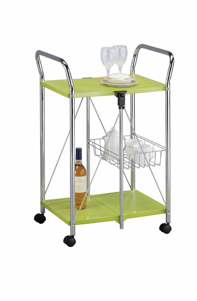 Carrello da Cucina Pieghevole Verde in Acciaio Tosini TA019G
