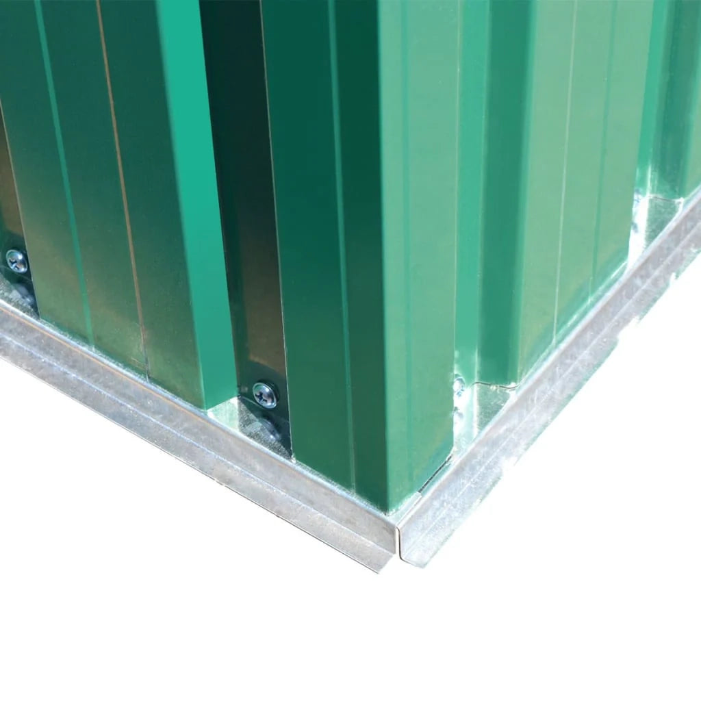 Casetta da giardino cabina ripostiglio capanno da esterno capanno per attrezzi metallo robusto 257 x 205 x 178 cm verde 02_0022391