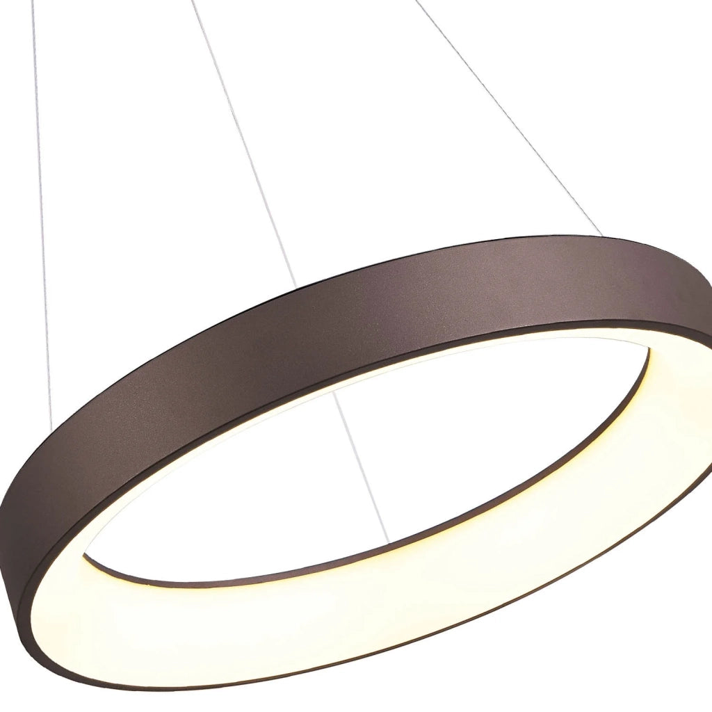 LÚZETE - SOSPENSIONE LED POWELL 50W REGOLABILE CAFFÈ