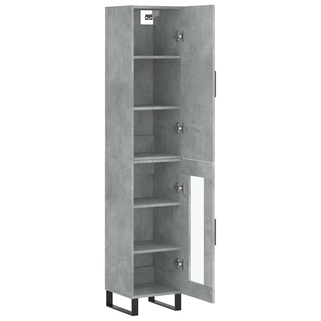 Credenza Grigio Cemento 34,5x34x180 cm in Legno Multistrato 3199069