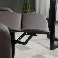Poltrona Relax Massaggiante con Telecomando e 8 Programmi, Reclinazione e Poggiapiedi, 68x88x98cm, Marrone