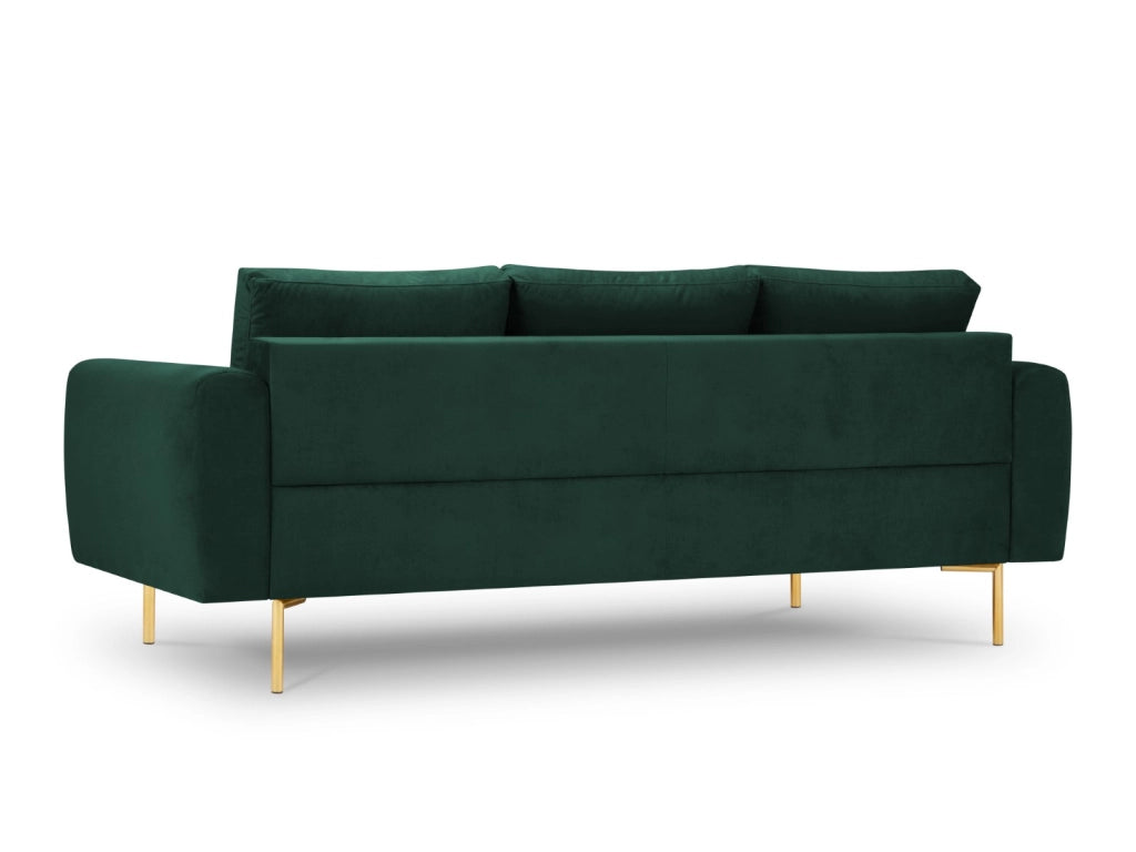 Cosmopolitan Design - Divano "Hastings" 3 posti in velluto verde bottiglia 