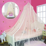 Tenda a soffitto - 60x250x1100cm - forma a cupola - tenda a soffitto con stelle luminose - tenda per interni - ideale per lettini e materassi - facile da installare - adatta per uso interno ed esterno