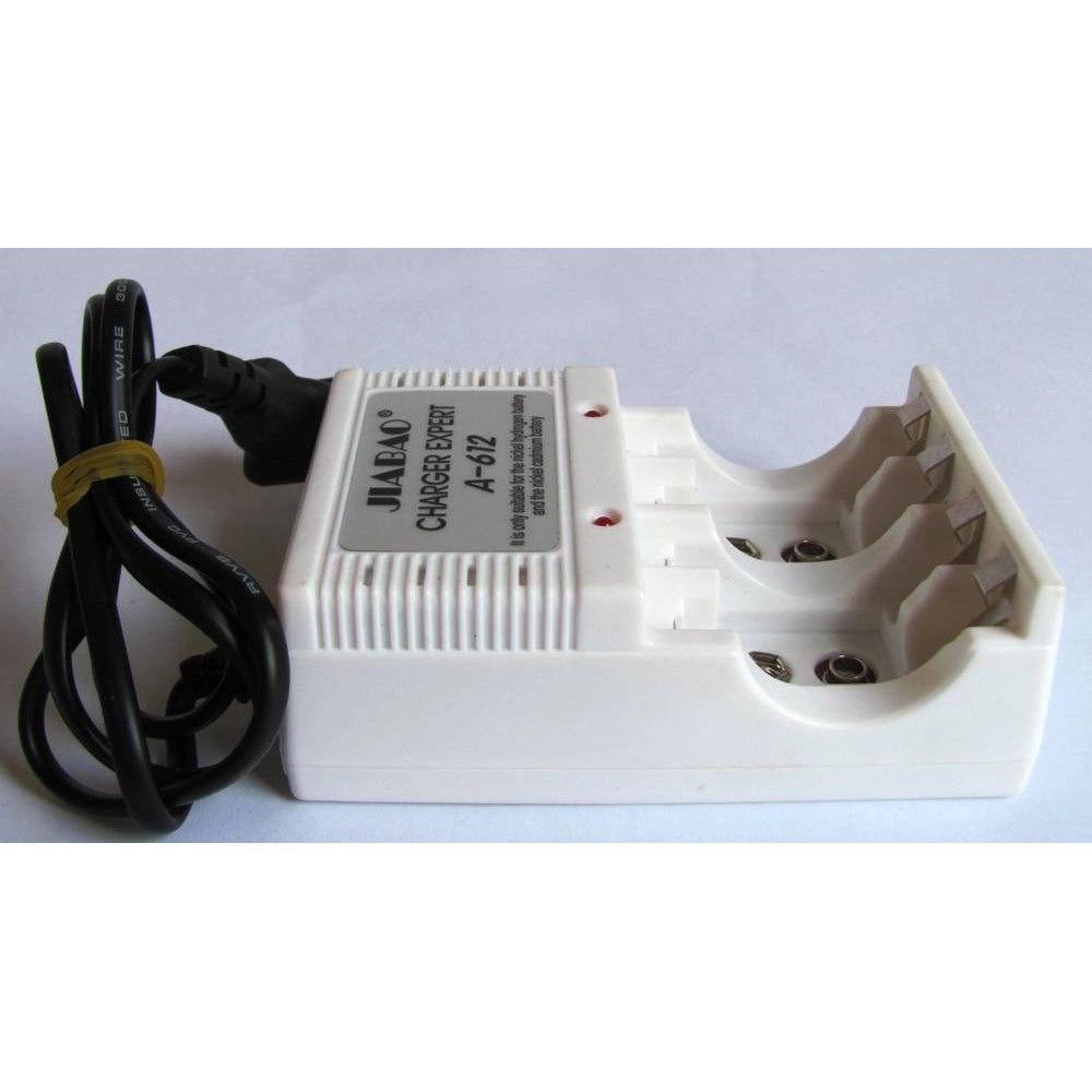 Trade Shop - Caricabatterie A-612 Per Pile Ricaricabili Aa Stilo Aaa Mini Stilo Batterie 9 V -