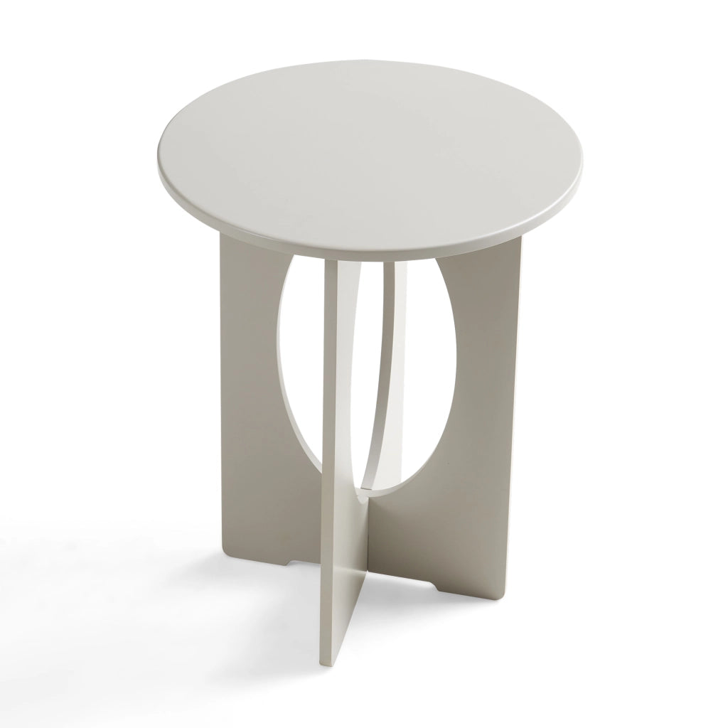 Tavolino Laterale Podeldsvin con Piano Rotondo 49 x Ø40 cm - Tortora [en.casa]