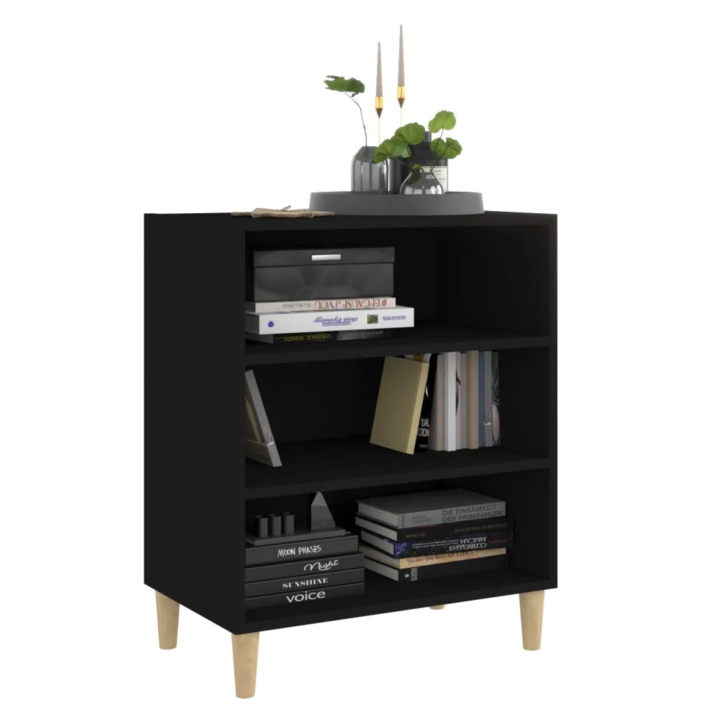 Credenza Nera 57x35x70 cm in Legno Multistrato 806050