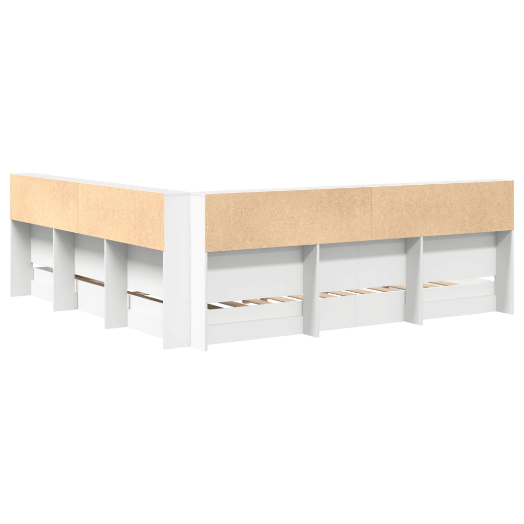 Letto a scaffale bianco 180x200 cm in legno ingegnerizzato