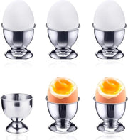Set di contenitori per uova in acciaio inossidabile - 6 pezzi di tavola da colazione contenitore per uova set - forma bicchiere da vino piccola