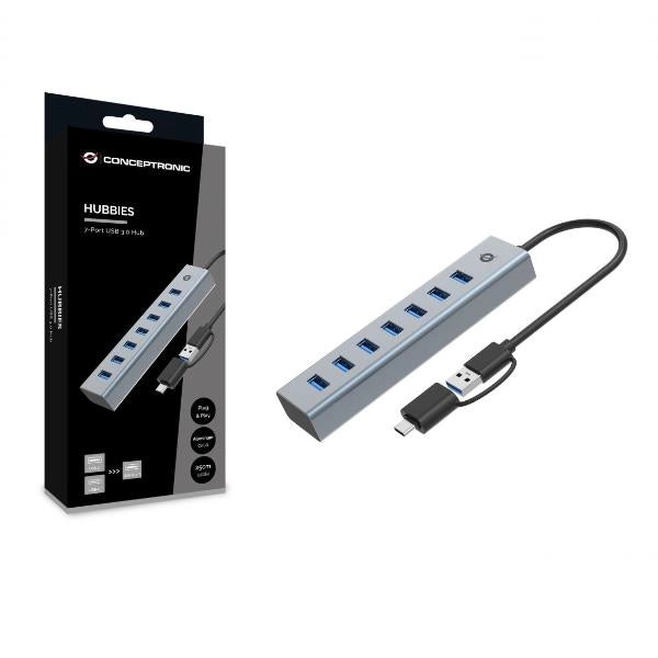 7-port usb 3.0 hub 5gbps usb-a x 7 - HUBBIES21G