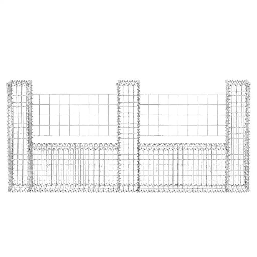 Gabbione in Rete ad U in Acciaio Zincato 240x20x100 cm 142546