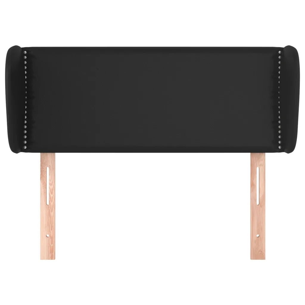 Testiera | Testata ad Orecchio Nera 103x23x78/88 cm in Similpelle