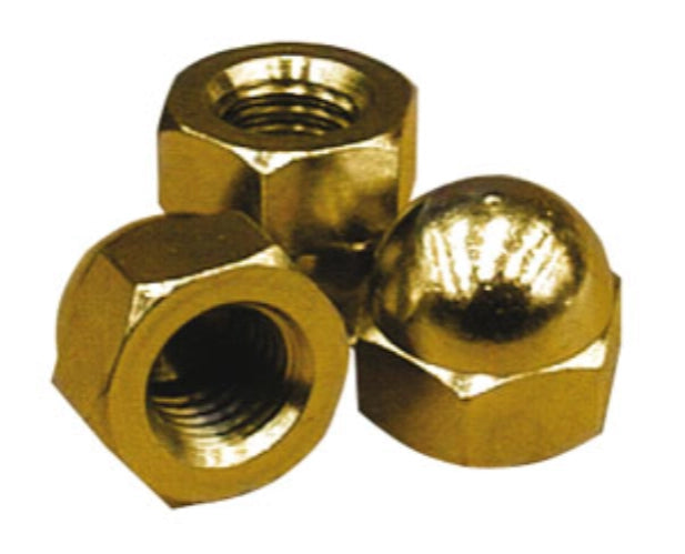 Dado esagonale cieco in ottone lucido m 12 - 