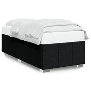 Letto singolo | Letto per adulti | Giroletto senza Materasso Nero 80x200 cm Tessuto