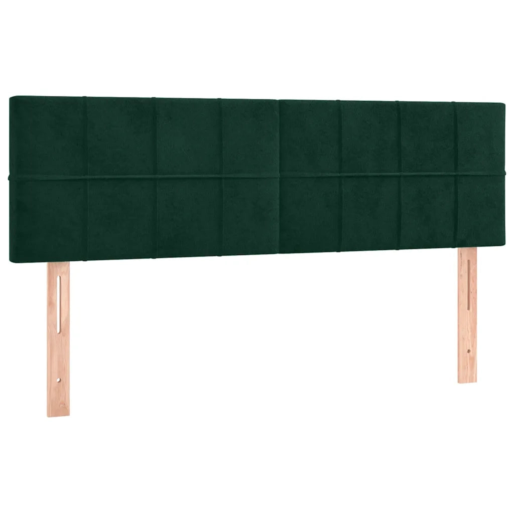 Testiere 2 pz Verde Scuro 72x5x78/88 cm in Velluto