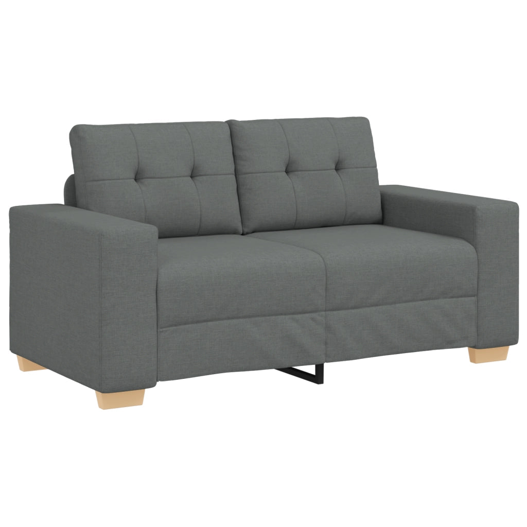 Set divano 3 pezzi grigio scuro con cuscini