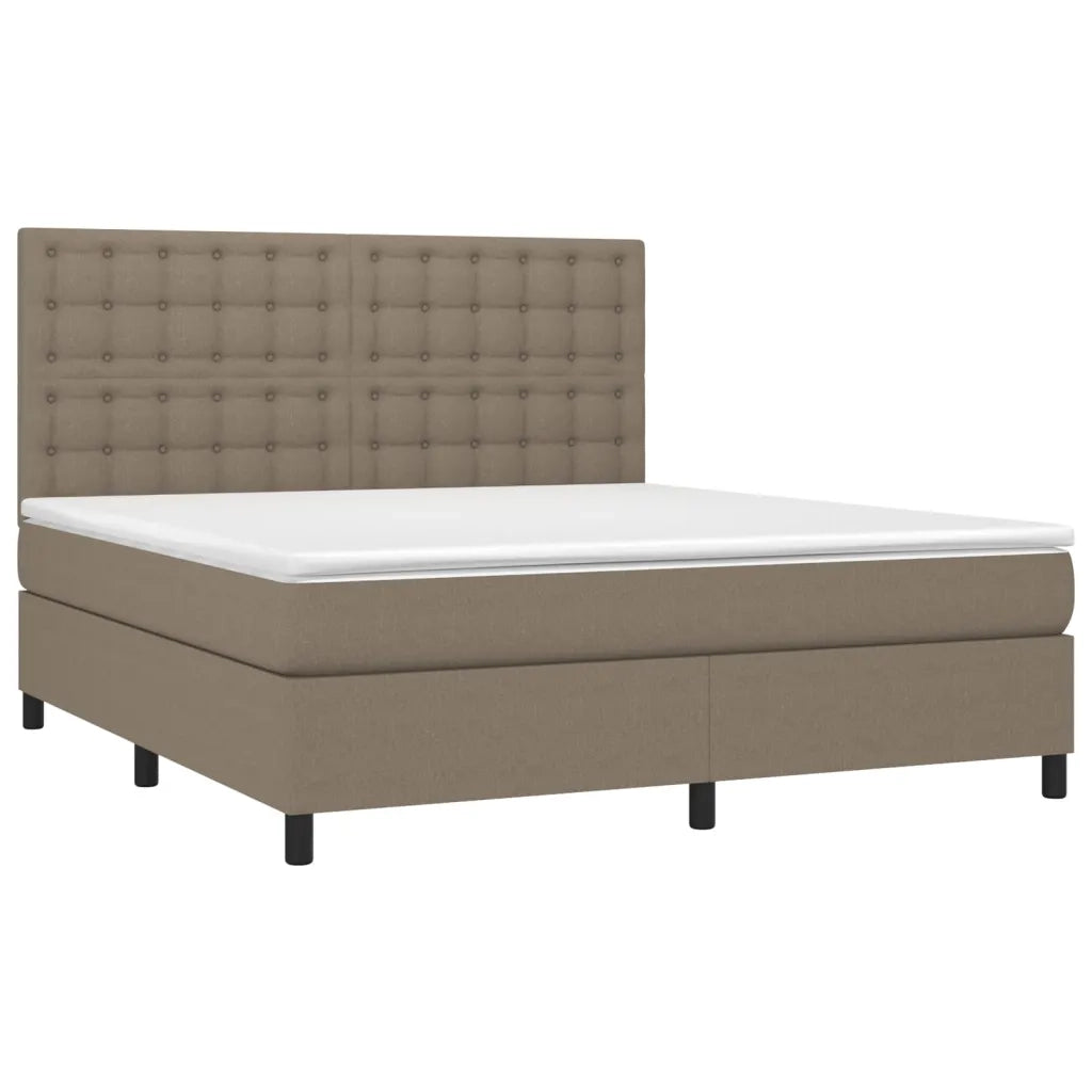 Giroletto a Molle con Materasso Tortora 160x200 cm in Tessuto 3142109