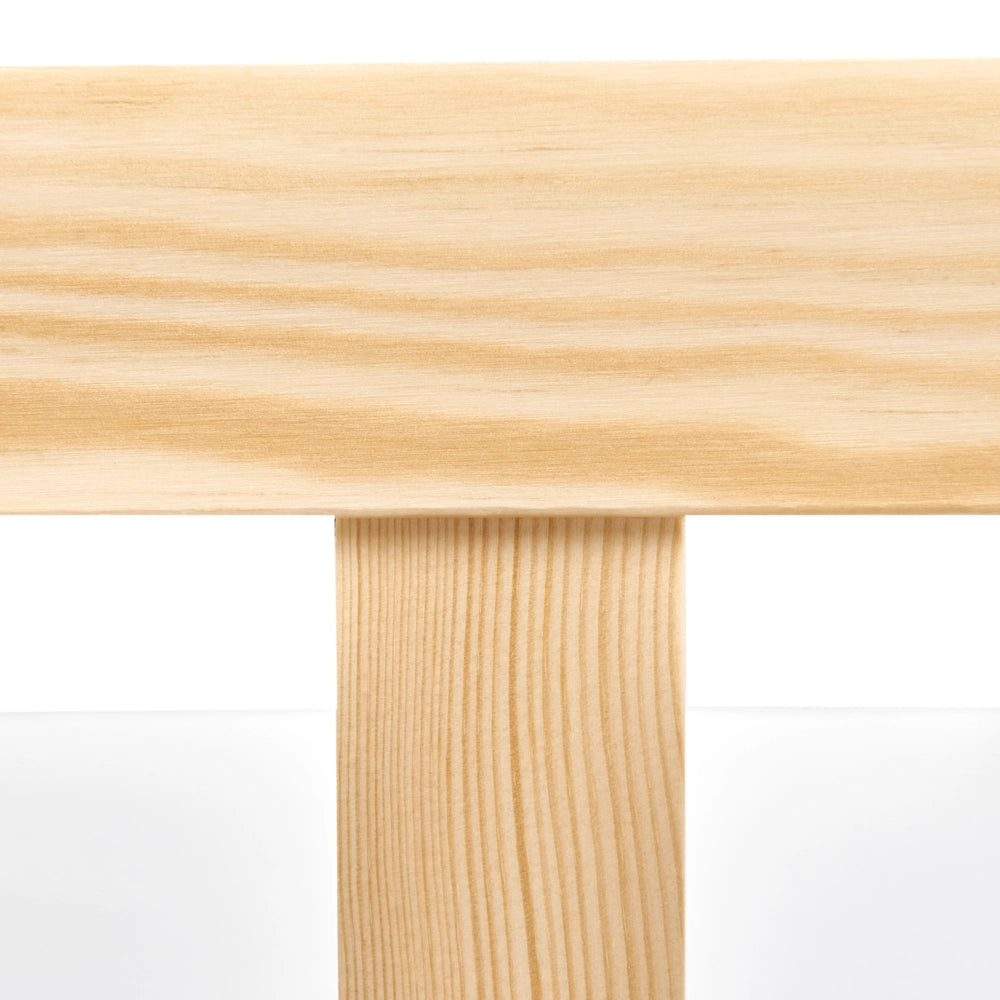 Letto singolo per bambini in legno marrone chiaro cameretta con telaio a doghe 90 x 200 cm