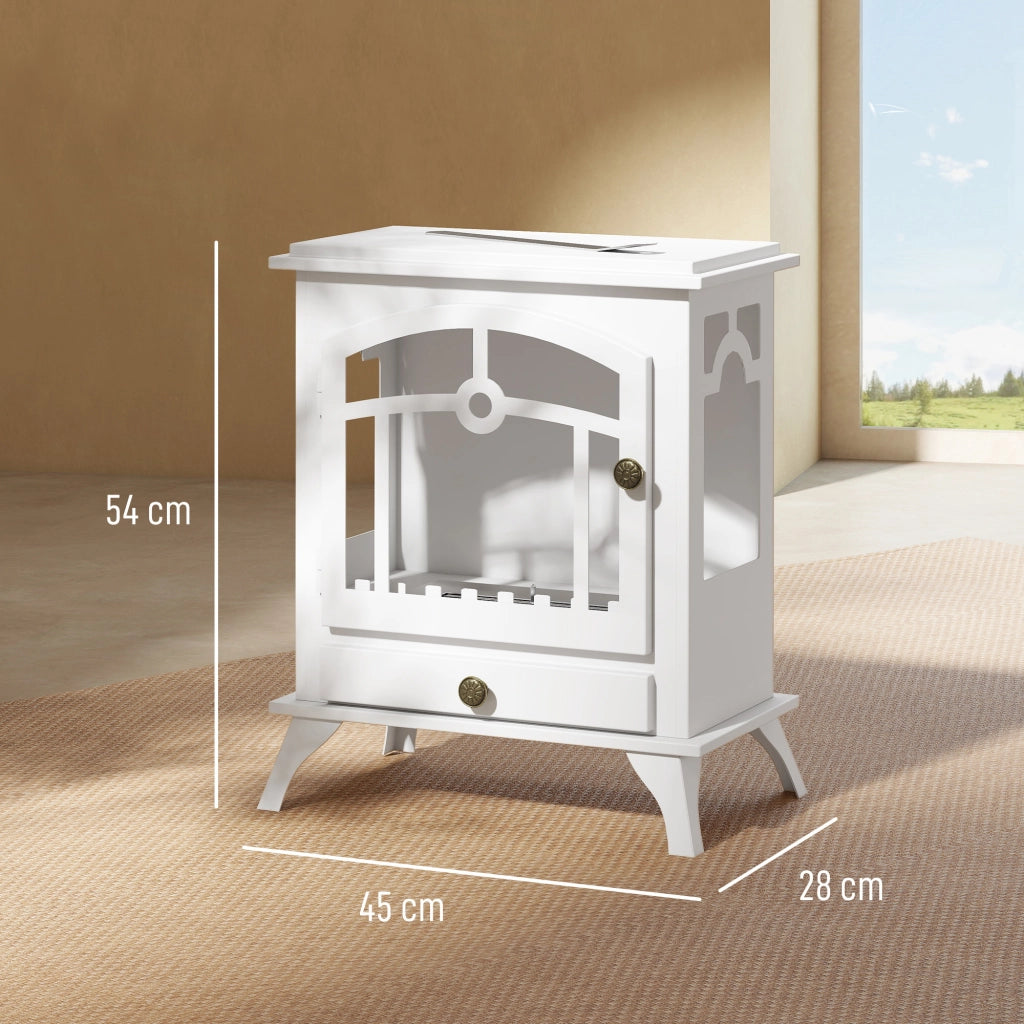 Camino a Bioetanolo da Pavimento con Serbatoio 0,9L ¨C zephmum ¨C 45x28x54cm Bianco