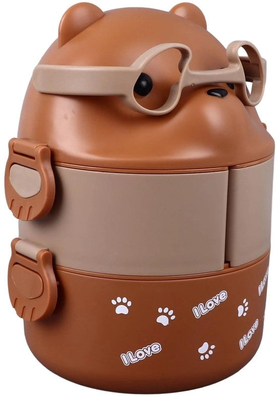 Lunchbox 2 laags - Eccellente isolazione termica - Stivellato - Portatile - Adatto per scuola/campeggio - Materiale PP sicuro - Contenitore per pane