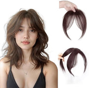 Clip-in stucchi per capelli con clip - Stucchi per capelli femminili - Stucchi per capelli con testa di cavallo - 25 cm - Castano scuro - Falsi capelli di testa