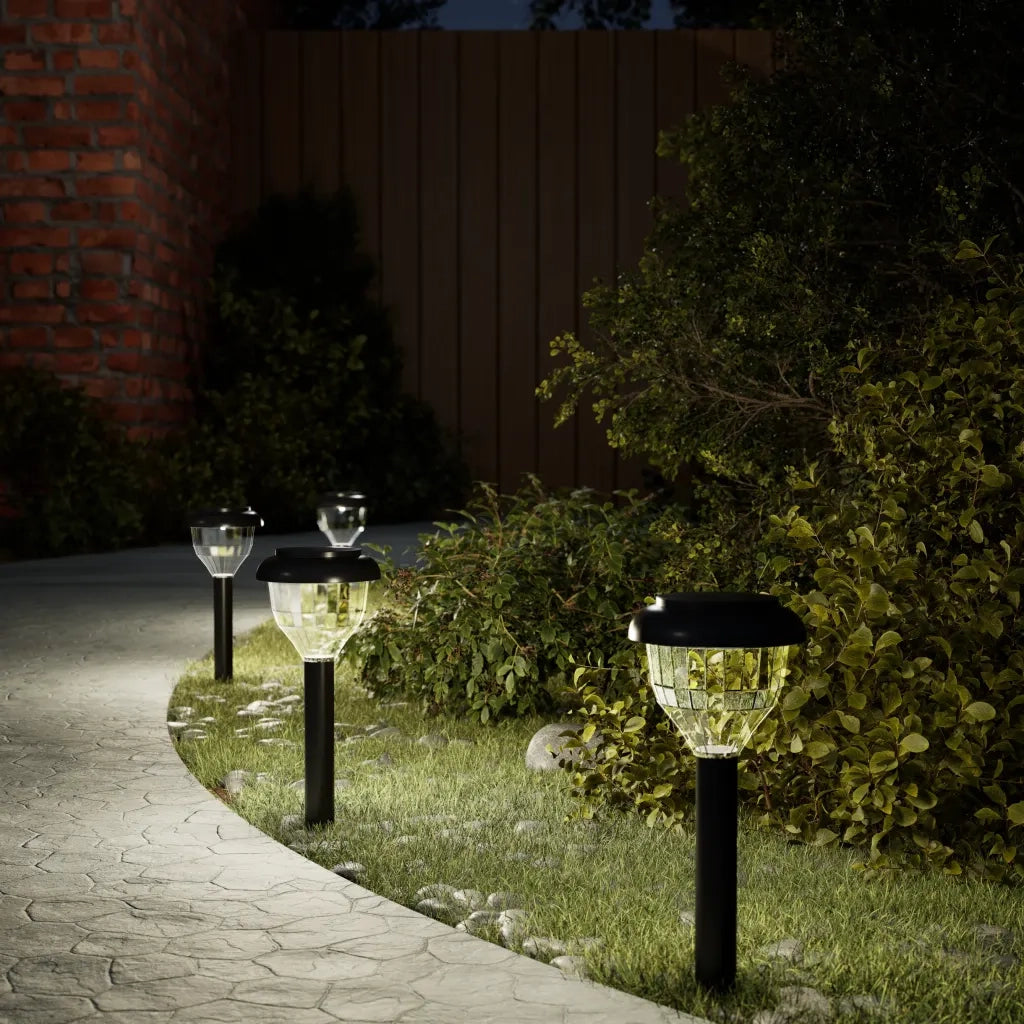 Luci Solari per Percorsi con Picchetti 4 pz Bianco Caldo ed RGB CFW9220167
