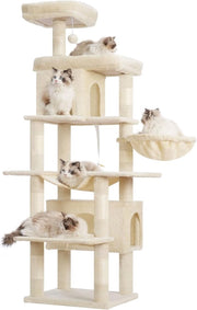 Palo per gatti 178 cm - Per gatti interni - Beige - HCT036M
