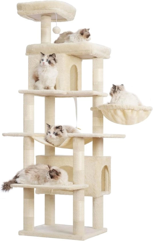 Palo per gatti 178 cm - Per gatti interni - Beige - HCT036M
