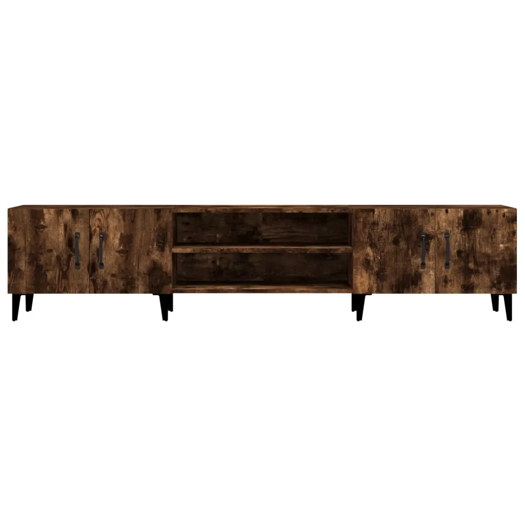 Mobile TV Rovere Fumo 180x31,5x40 cm in Legno Multistrato 816269