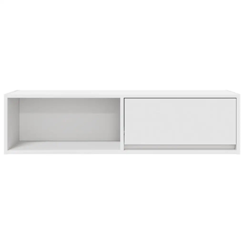 vidaXL Mobili TV a Parete 2pz Bianchi 100x31x25,5 cm Legno Multistrato