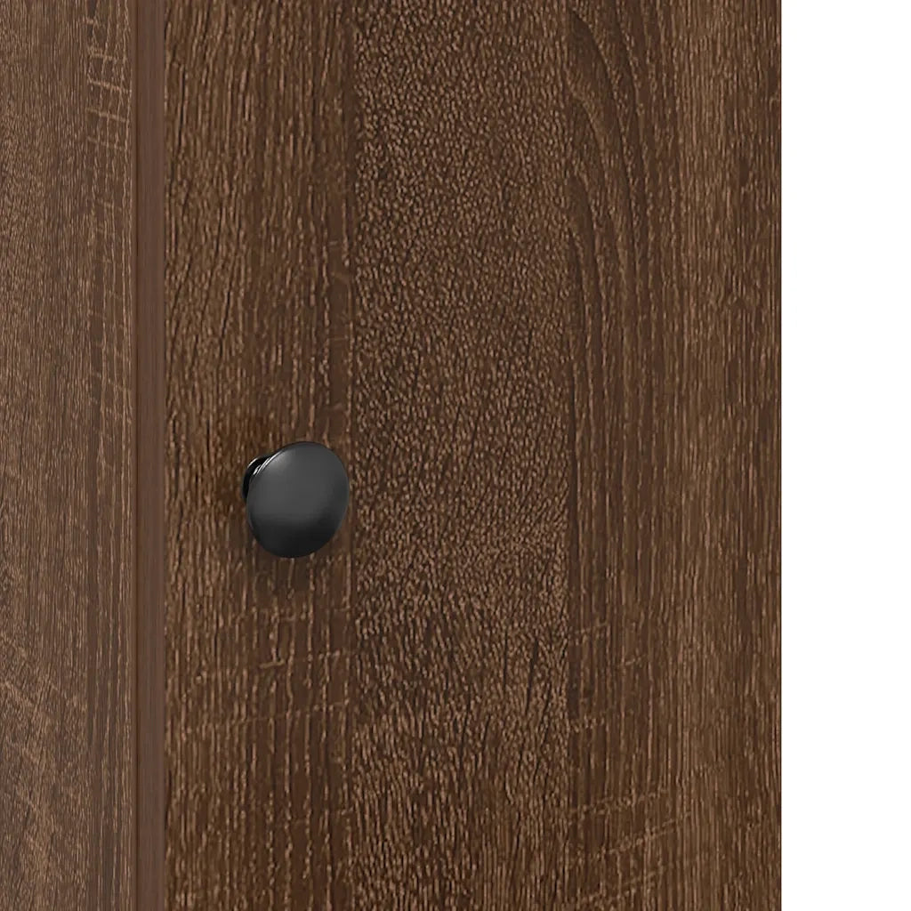 Mobile da Bagno con Portarotolo Rovere Marrone 20,5x22x72 cm 858521
