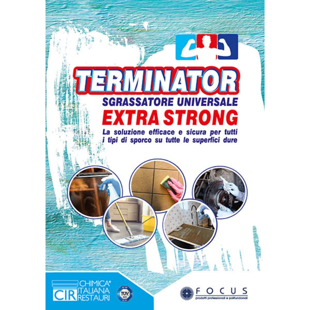 Detergente sgrassante universale pulizia profonda sporco grasso terminator 1 lt