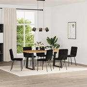 Sedie da Pranzo 6 pz Nere in Velluto 3315433