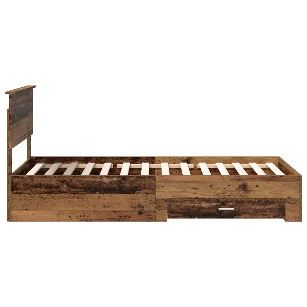 Struttura del letto-Giroletto Legno vecchio 90 x 200 cm Legno multistrato 609045
