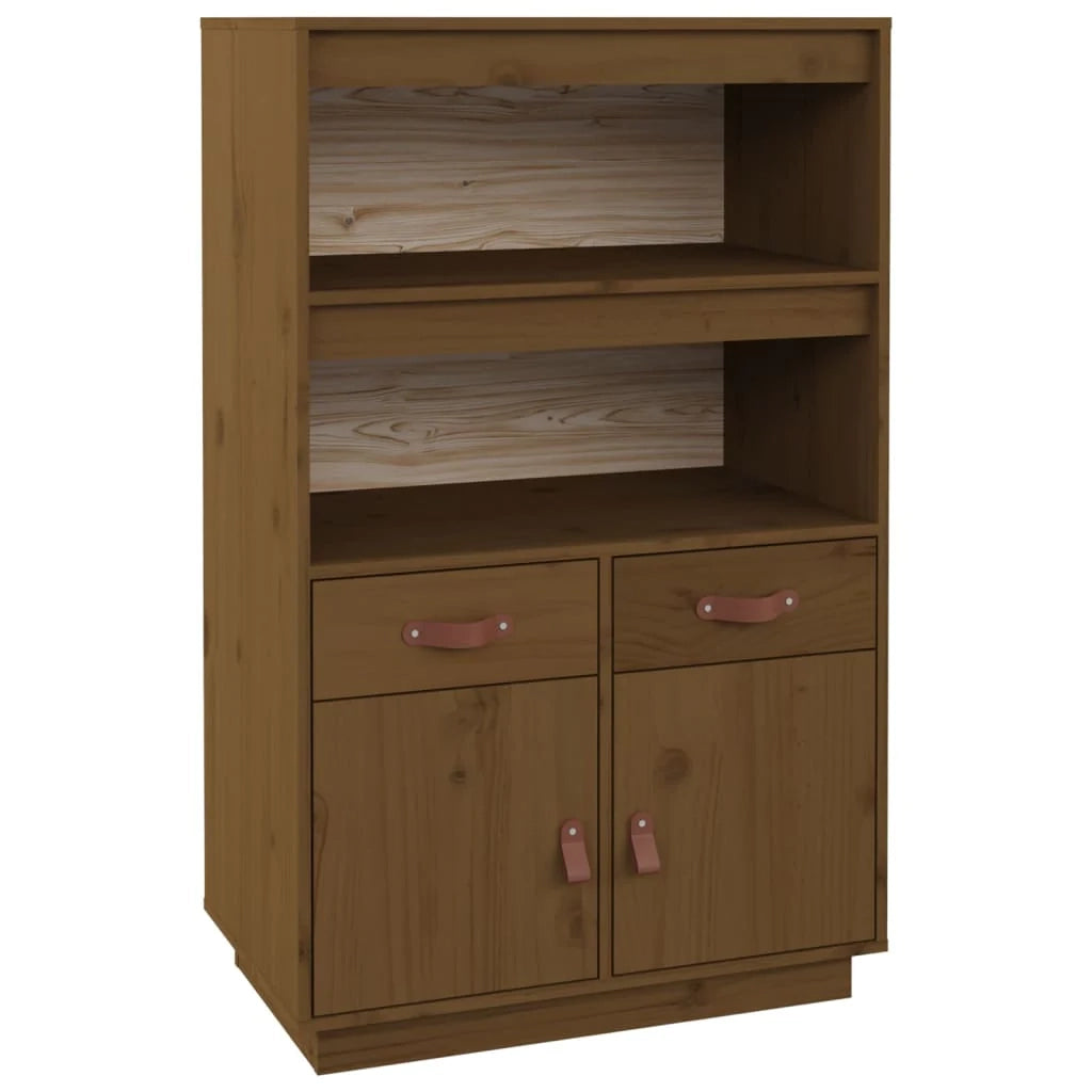 Buffet credenza cassettiera armadio mobile contenitore organizer cucina soggiorno salotto alto 67 x 40 x 108,5 cm legno di pino massiccio marrone 02_0034758