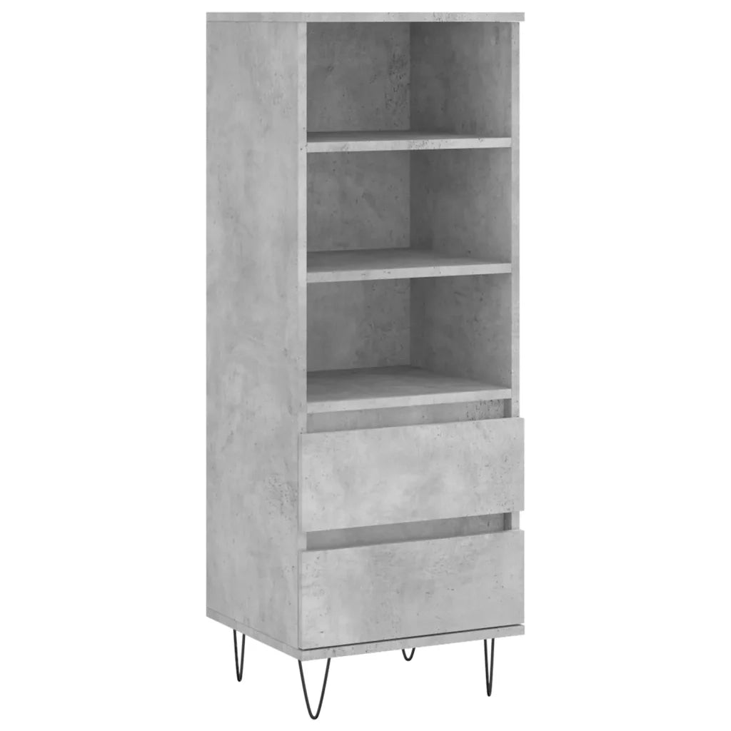 Credenza Grigio Cemento 40x36x110 cm in Legno Multistratocod mxl 78877
