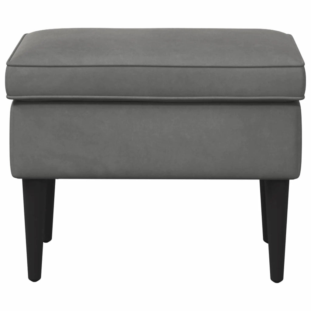 Poggiapiedi Grigio Scuro 55 x 35 x 41 cm Velluto