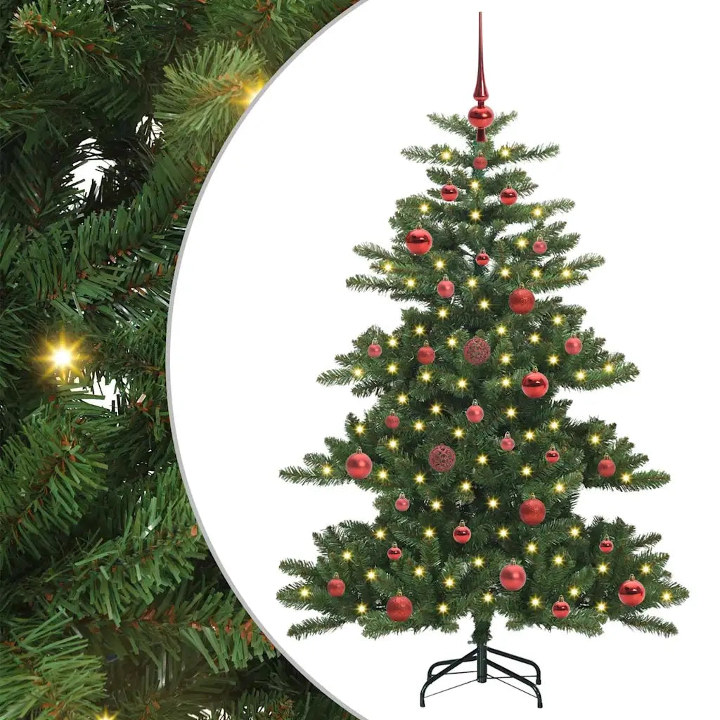 Albero di Natale Artificiale-Albero Natalizio con Rami Pieghevoli Verde 150 cm 646666