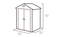 Casetta da Giardino Porta Attrezzi 185x152x226 cmin Resina Effetto Legno Keter Manor 6x5 Grigia