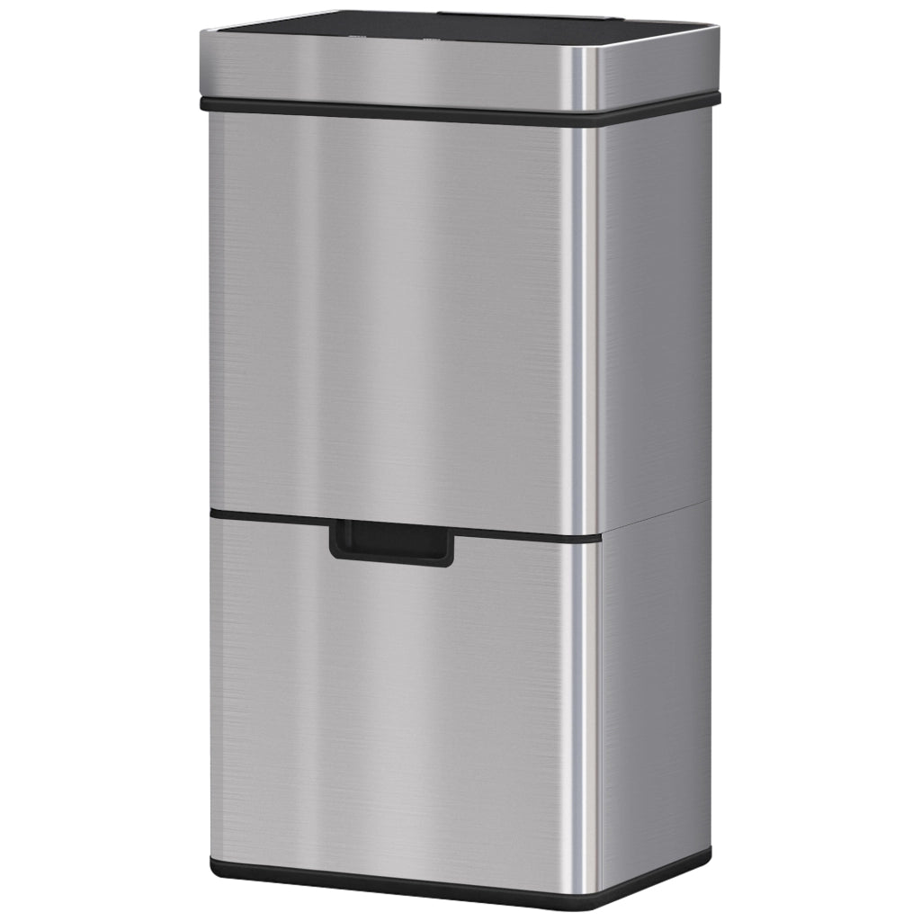 Pattumiera 72L 3 Scomparti con Sensore Infrarossi ¨C Zephmum ¨C Acciaio e ABS 42x30x81 cm