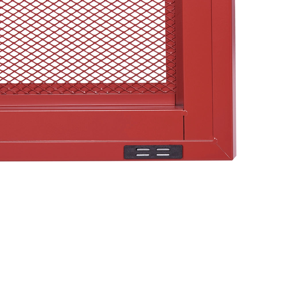 Armadio da Ufficio in Metallo Rosso 2 Ante con chiusura con Chiavi Design Industriale Home Office