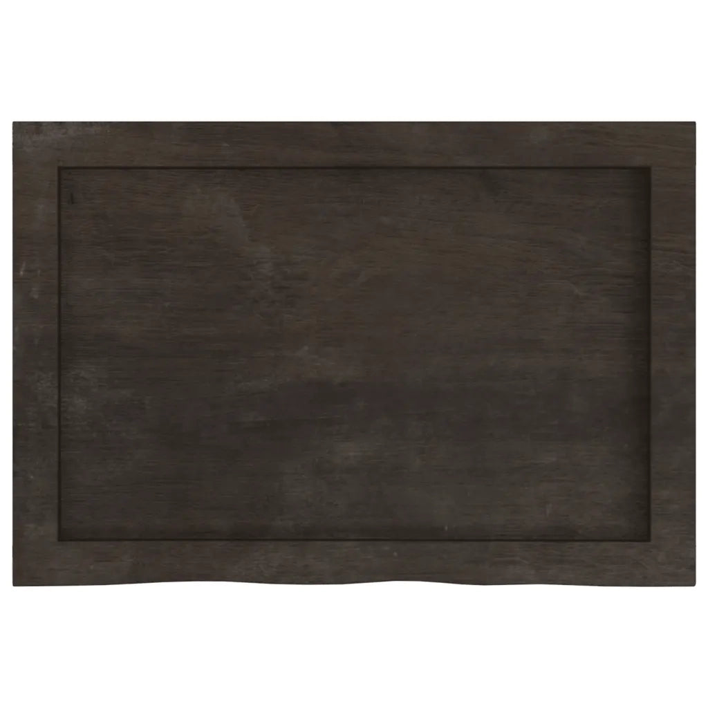 Ripiano Marrone Scuro 60x40x(2-6) cm Massello Rovere Trattato 363769