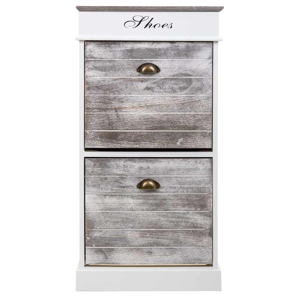 Scarpiera in legno bianco 50x28x98h
