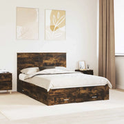 Struttura del letto Rovere fumé 140 x 190 cm Legno multistrato