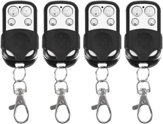 Pulsante universale per porte e cancelli, 4 canali, colore argento, inclusa funzione allarme