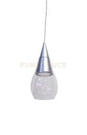 SOSPESI-LED C Sospensione 1 luce a led 12W 3000k colore cristallo senza base d.10cm h23cm