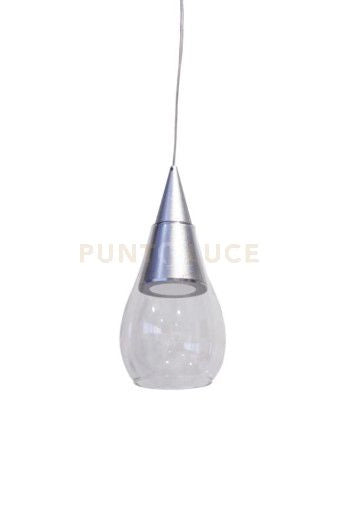 SOSPESI-LED C Sospensione 1 luce a led 12W 3000k colore cristallo senza base d.10cm h23cm