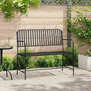 Panchina da giardino Nero 103,5 x 51,5 x 90 cm Acciaio 42008117