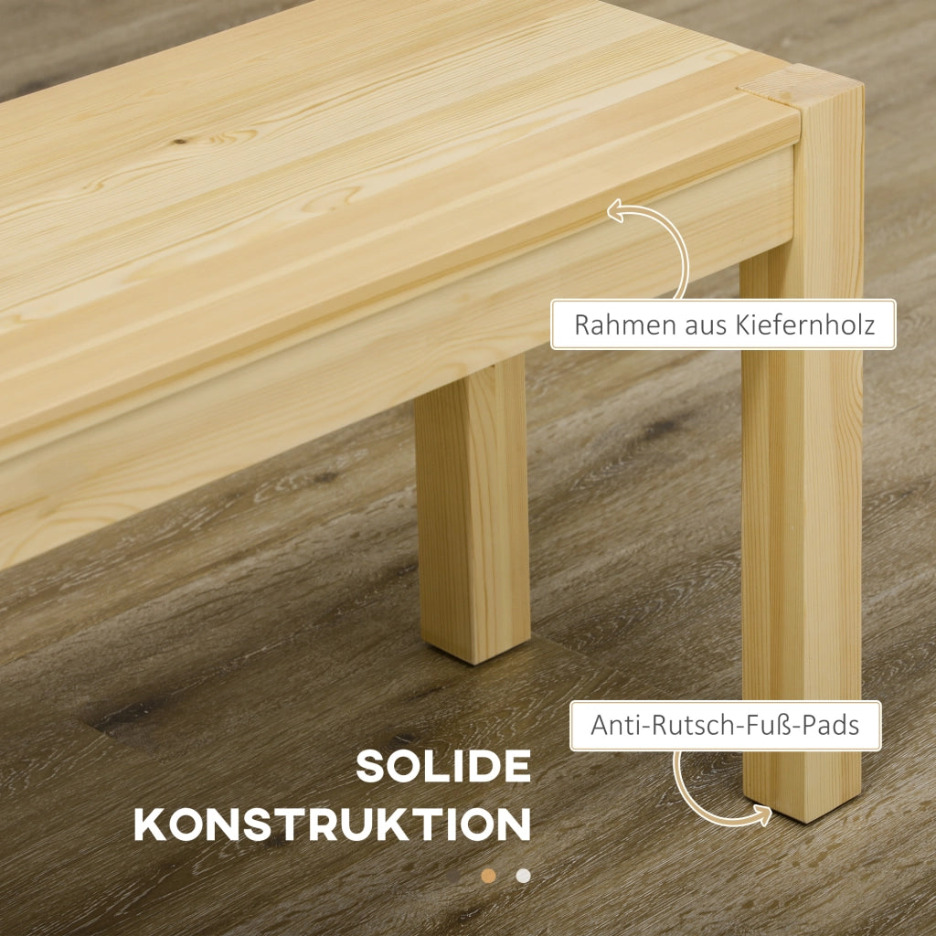 Sedia da pranzo a 3 posti ¨C zephmum ¨C Legno massello di pino, colore naturale